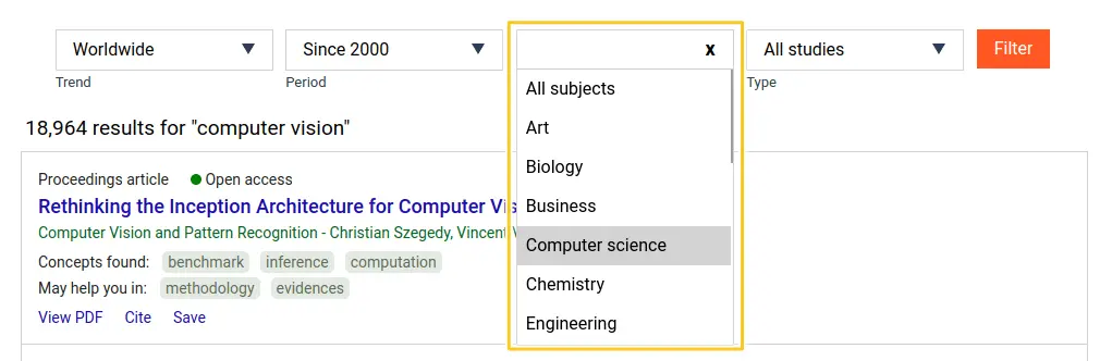 Explore academic disciplines