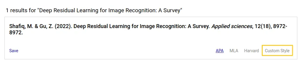Create your custom reference style